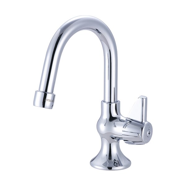 Single Handle Bar Faucet, NPSM, Single Hole, Polished Chrome, Flow Rate (GPM): 1.5